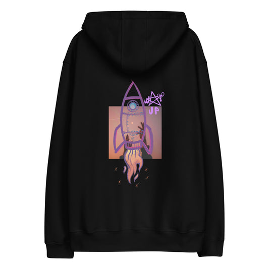 Pink Star Premium Eco Hoodie (Black)