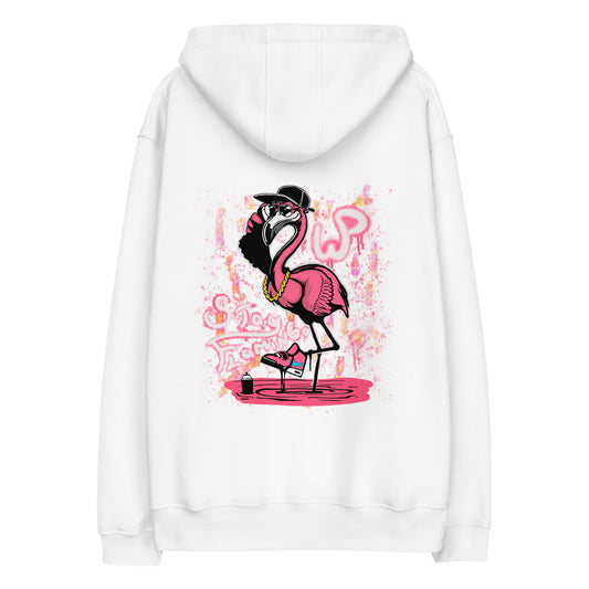 Stay Flamingo Premium Eco Hoodie (White)