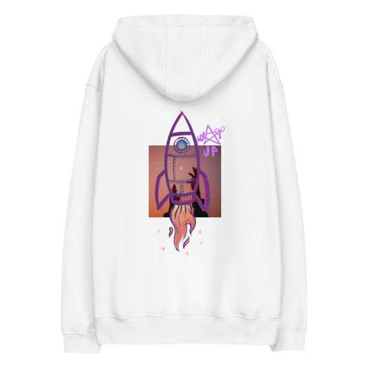 Pink Star Premium Eco Hoodie (White)