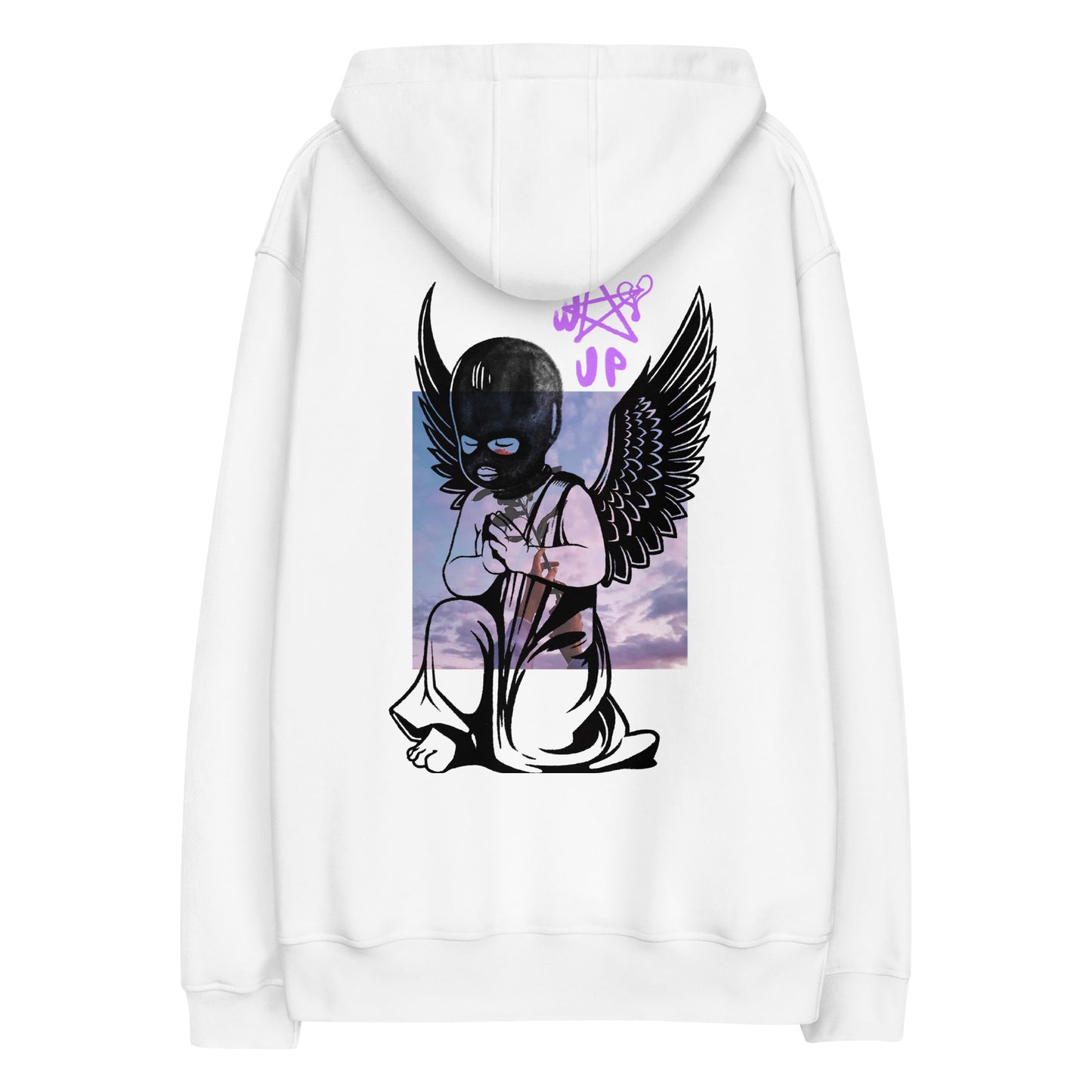 Angel Kid Premium Eco Hoodie (White)